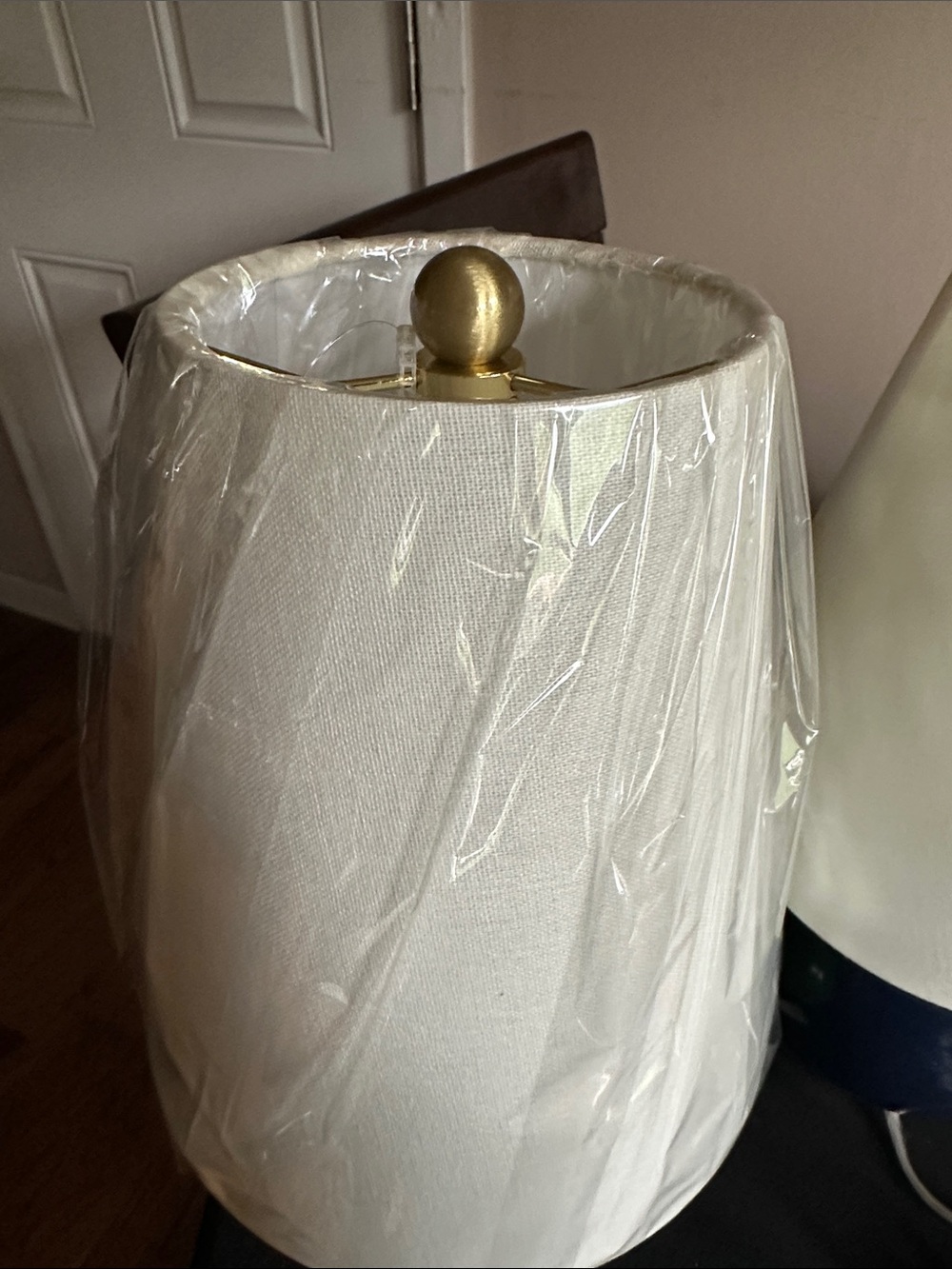Kate Spade Glossy Green OR Navy Globe Table Lamps with White  WINNER CHOICE - Picture 6 of 8